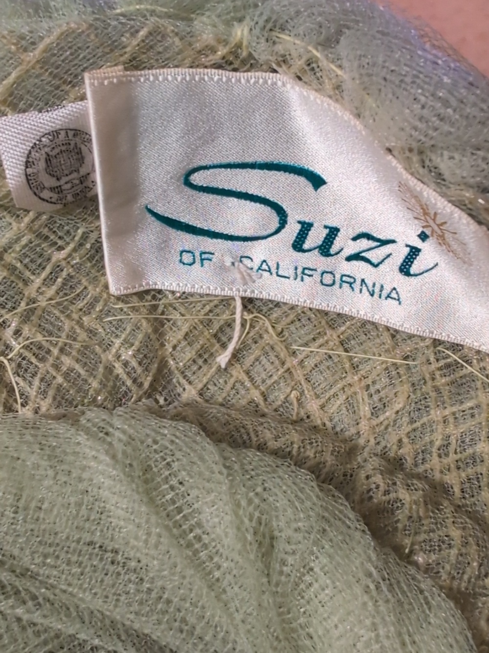 40s 50s vintage mint‎ green Hat pearl Mesh Net Church Spring Summer Hat Box - Picture 2 of 14